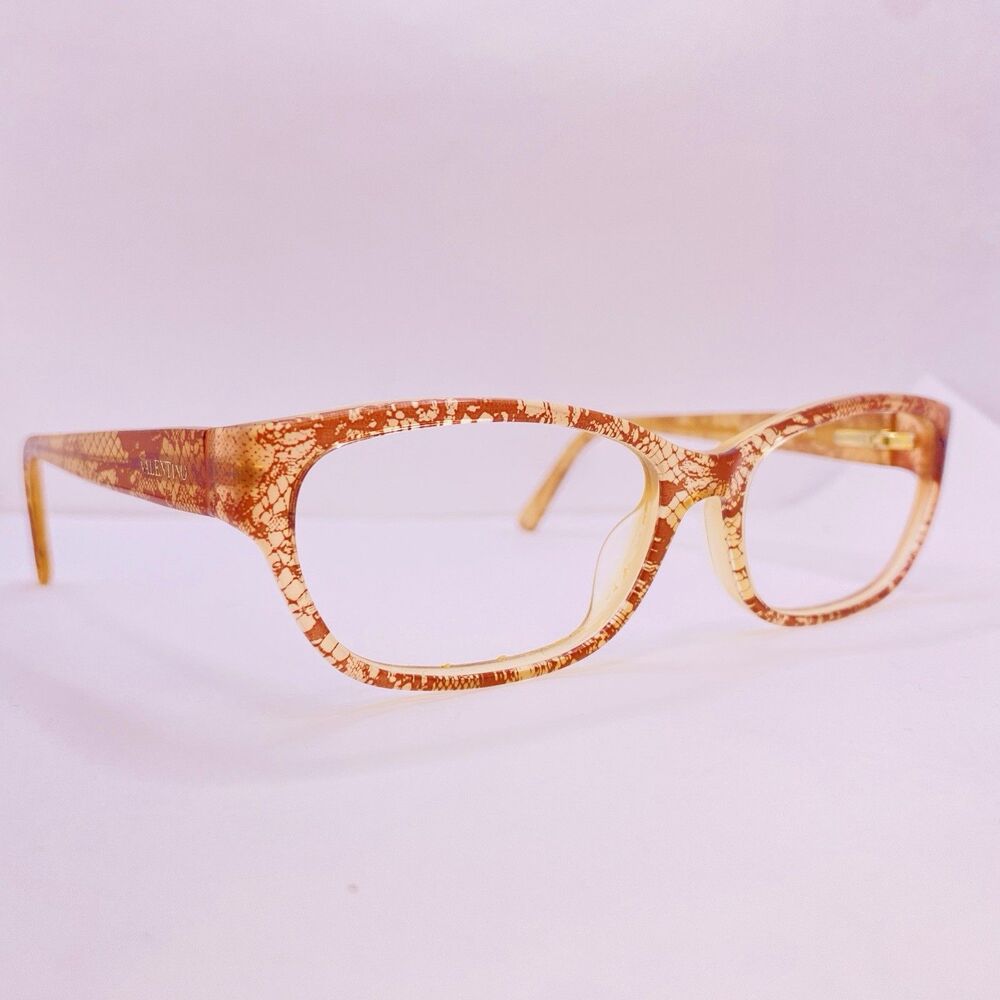 Valentino Eyeglasses Sunglasses Frames V2606 290 53 [] 16 130 Snake Skin Tan